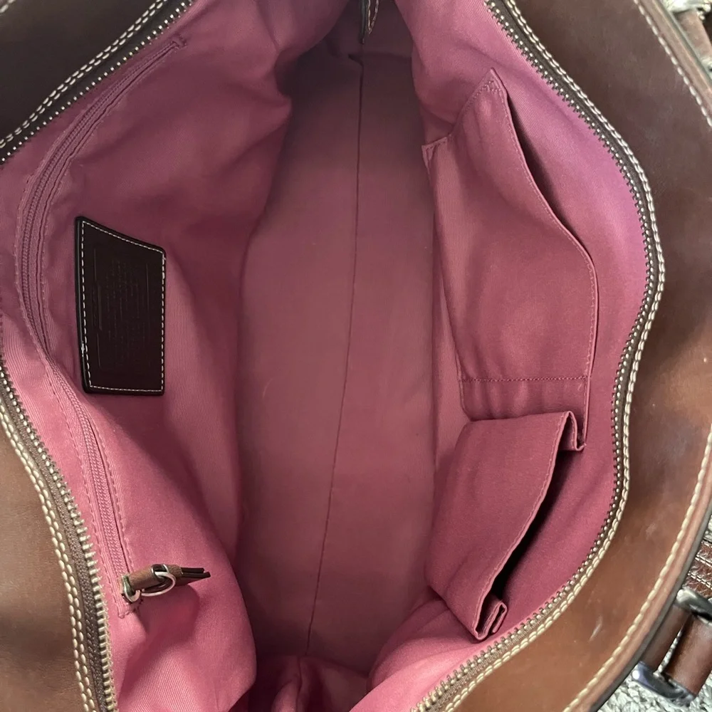 Coach Dark Brown Leather Handbag - Picture 5 of 9